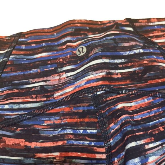 Lululemon Train Times 7/8 Pant 25" Hinshu Alpine White Multi/Black Womens Sz 4 - Picture 6 of 8